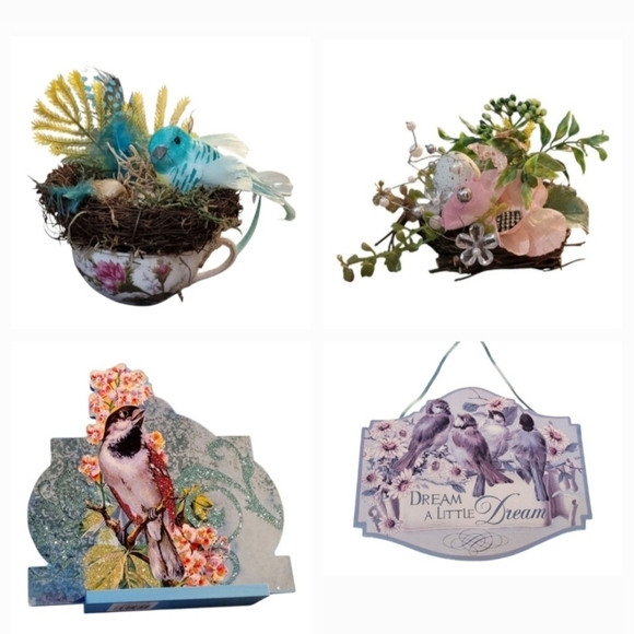 Other - Spring Decor Bird Lover Nest Bundle Of 4 Decorative Garden Items